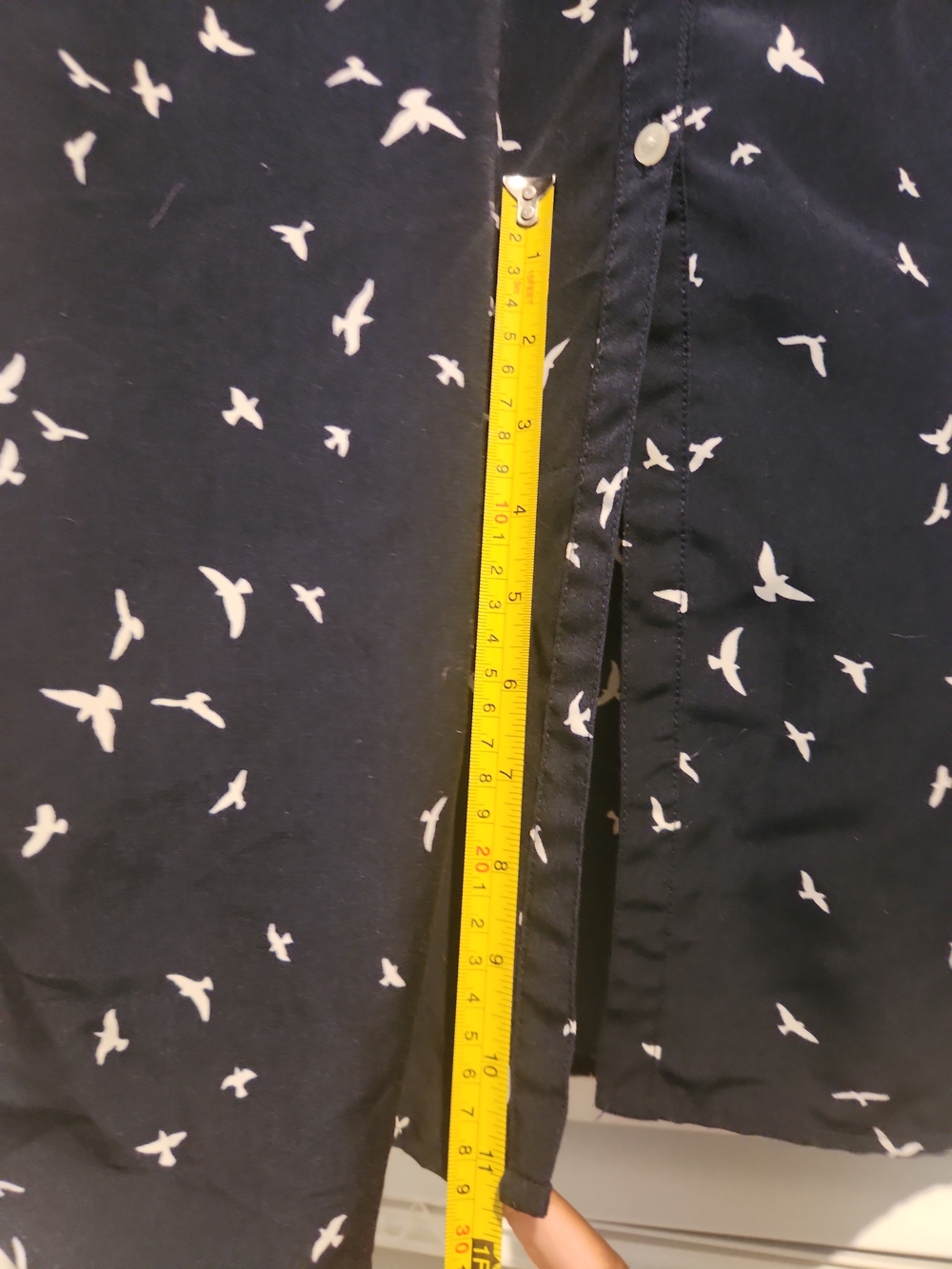GAP Navy Bird Print Sleeveless Utility Midi Dress Large Pockets - Picture 15 of 16
